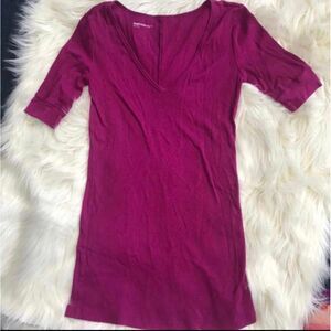 Gap fuschia maternity 3/4‎ sleeve ribbed top sz S